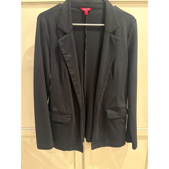 Guess Women's Black Open Front Knit Blazer Size Small 2-8 - Picture 2 of 4